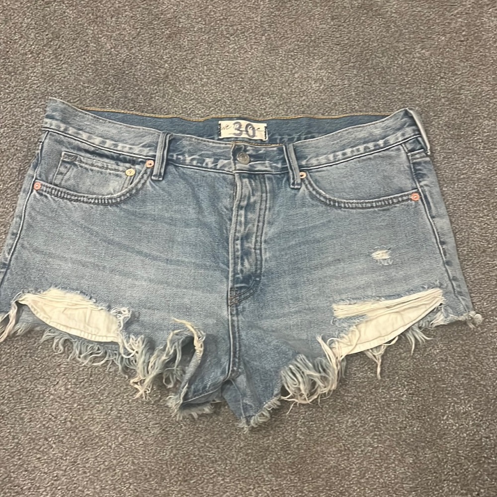 free people jean shorts